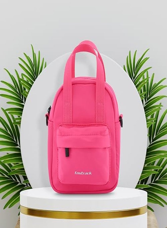 Fastrack Stylish Nylon Mini Sling Bag for Women | Dual Handles with Detachable Sling Strap | Lightweight Casual Crossbody Handbag for Daily Use - Image 2